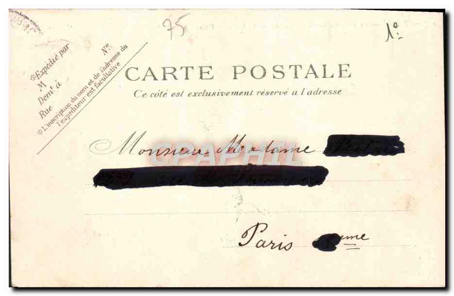 CPA Paris La Pointe Saint Eustache — Rückseite