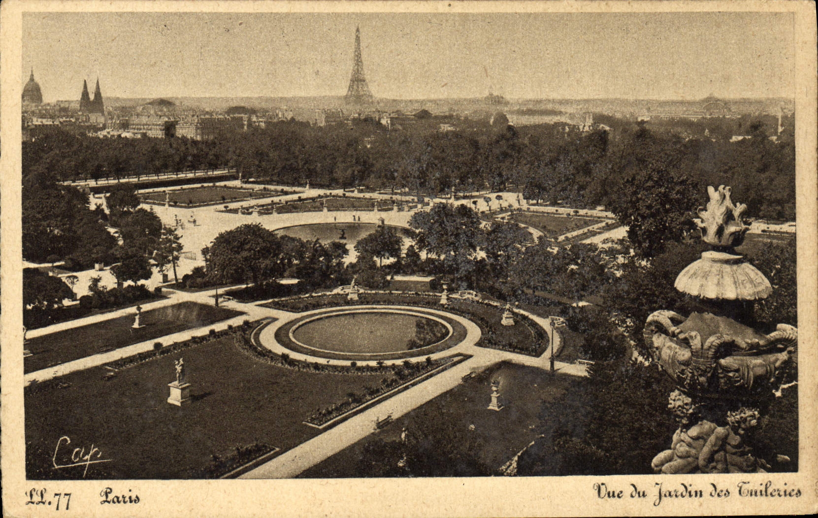 CPA Paris Vue Du Jardin Des Tuileries 