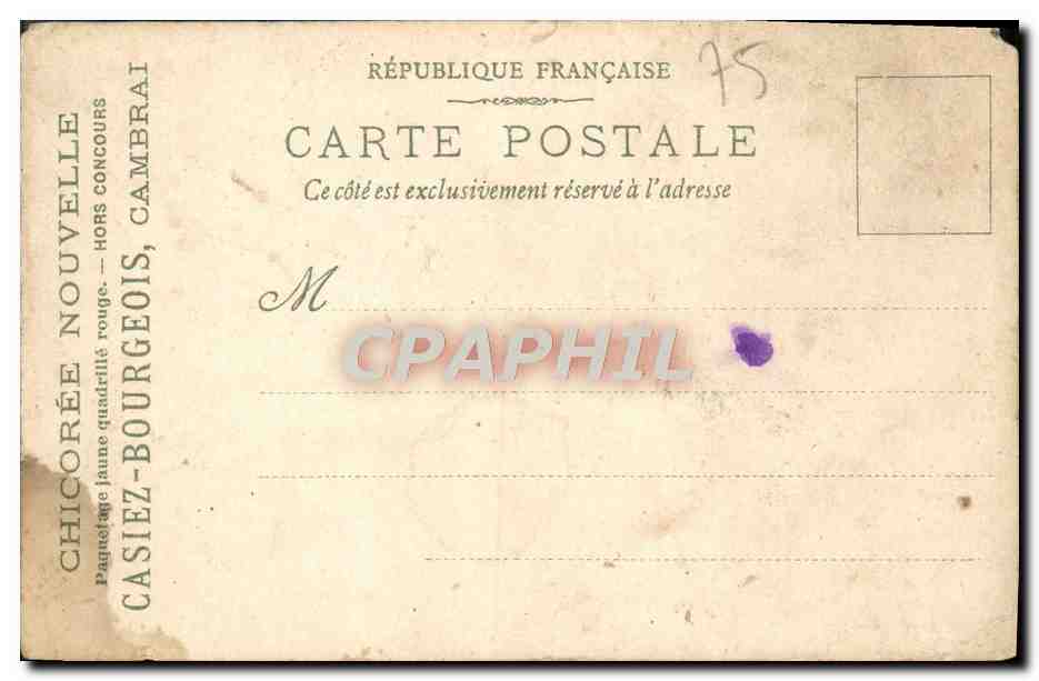 CPA Paris Exposition de 1900 Chicoree Nouvelle La Meilleure Pont de l'Alma Esquimaux — Rückseite