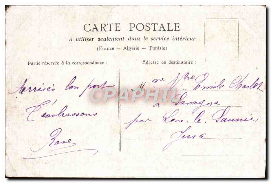 CPA Paris Porte St Martin — Verso