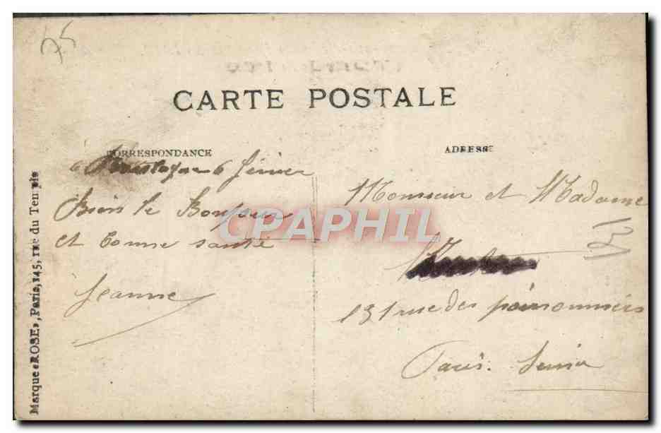 CPA Boulogne Sur Seine Inondation 1910 L'avenue de la Seine  — Rückseite