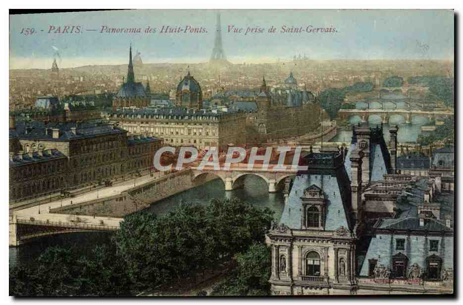 Paris — Panorama des Huit-Ponts — Vue prise de Saint-Gervais — n° 159