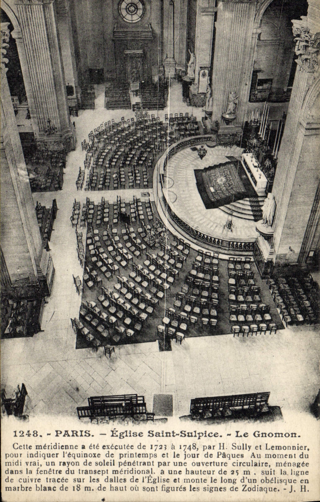 CPA Paris Eglise Saint Sulpice Le Gnomon 