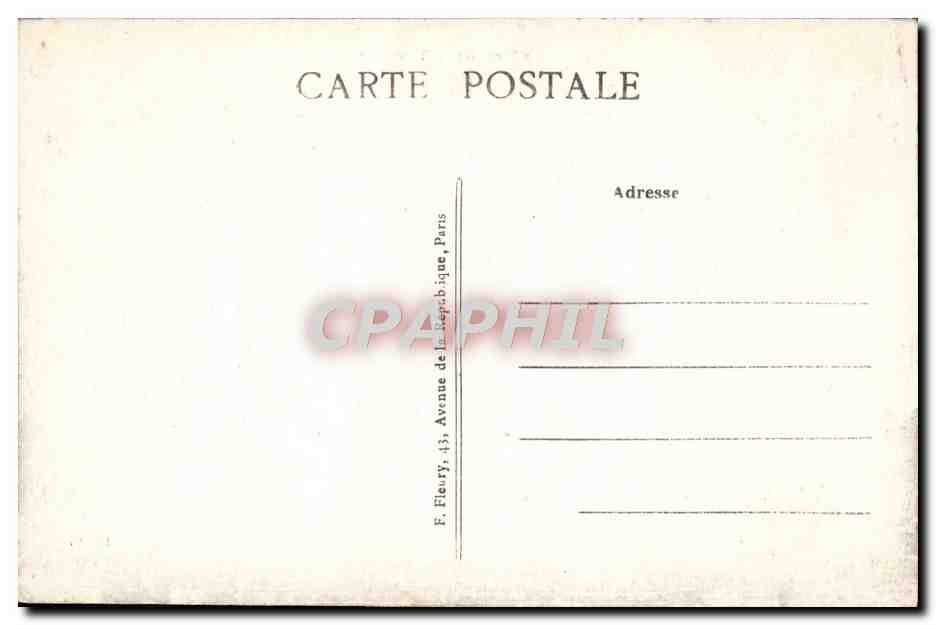 CPA Paris Le Trocadero — Verso