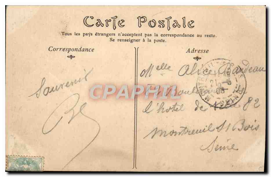 CPA Paris Hotel des Invalides Tombeau de Napoleon 1er — Rückseite