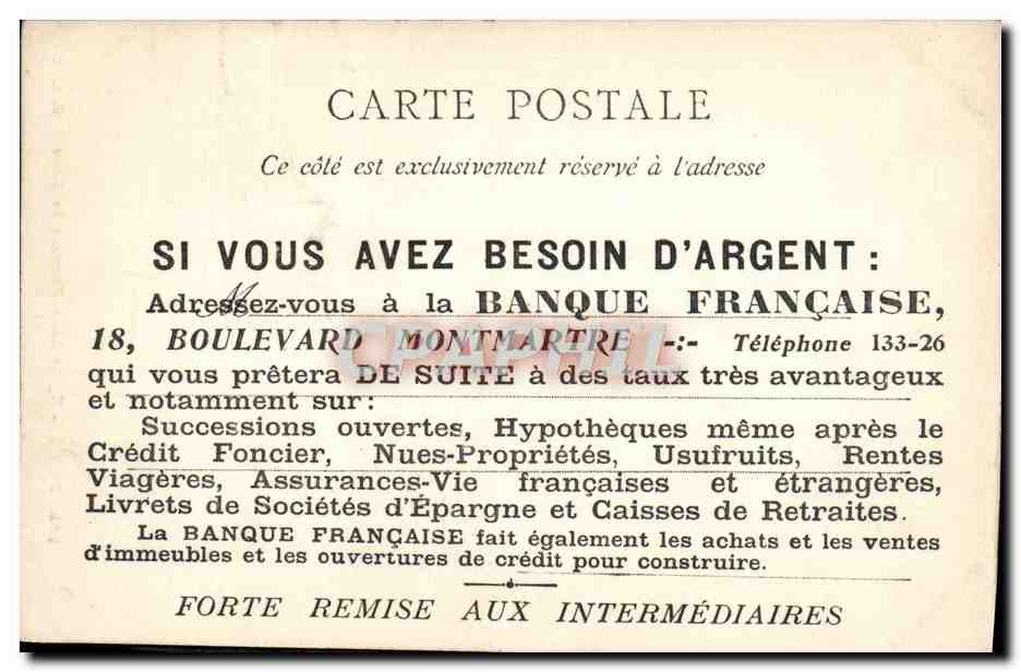 CPA Paris Eglise Saint Francois de Sales — Rückseite
