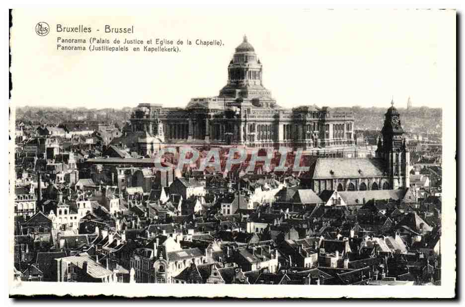 CPA Bruxelles Panorama Palais de justice et Eglise de la chapelle