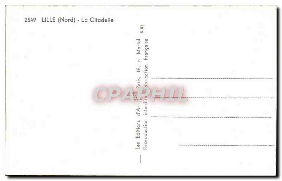 CPM Lille La Citadelle — Rückseite