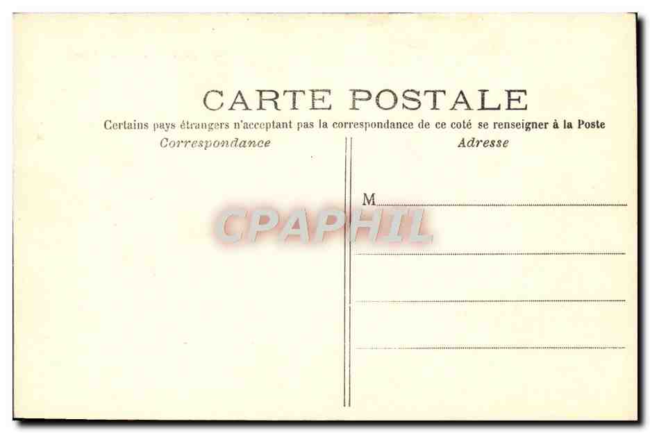 CPA Paris Hotel De Ville — Rückseite