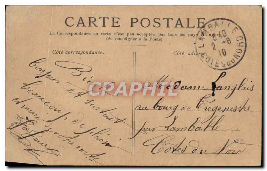 CPA Paris L'Opera — Rückseite