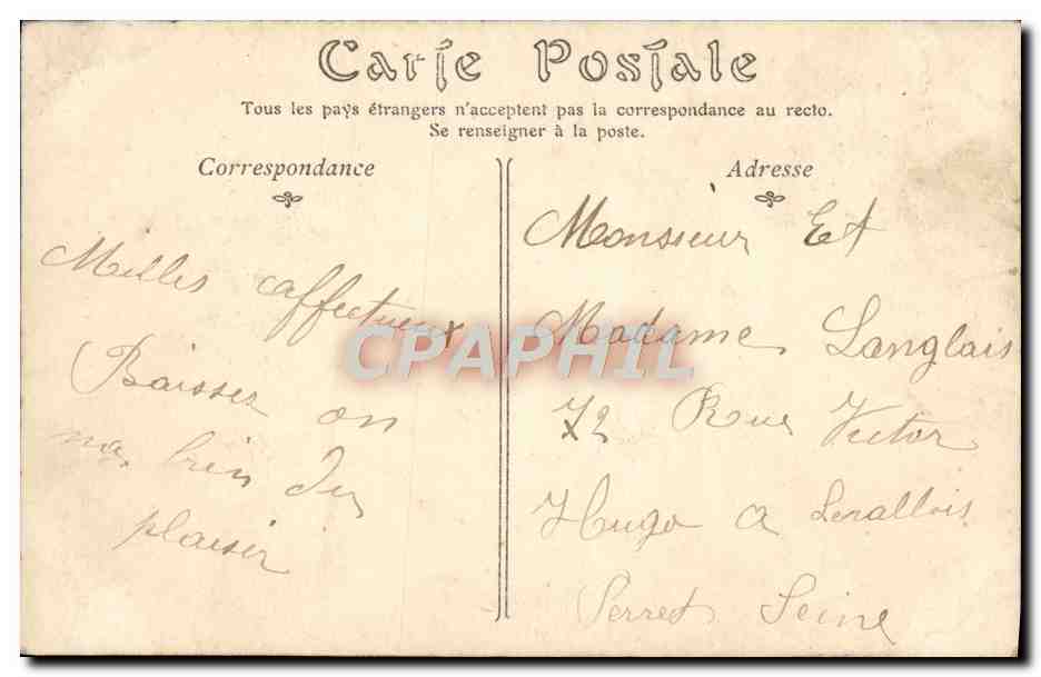 CPA Paris Cathedrale Notre Dame Tympan de la porte de la vierge — Verso