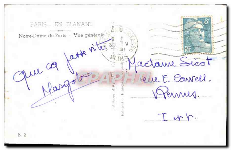 CPM Paris En Flanant Notre Dame De Paris Vue Generale — Rückseite