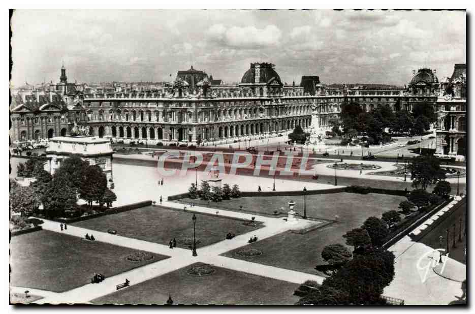 CPM Paris Et Ses Merveillles Perspective Sur La Place Louvre Perspective sur la place du Carrousel et le palais du Louvr