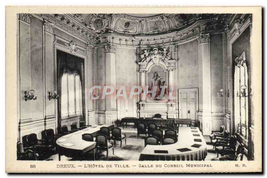 Dreux — L'Hotel de Ville — Sala del Consiglio Comunale — M. R. n° 88