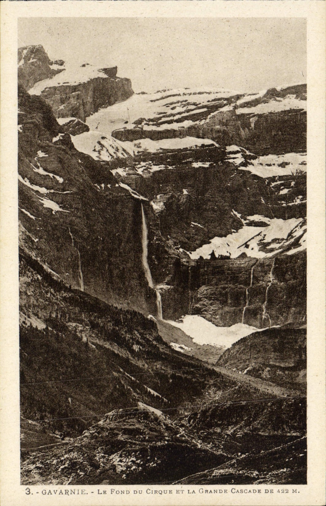 Gavarnie - Le Fond du Cirque et la Grande Cascade de 422 m — série 3, éditeur Labouche Frères Toulouse