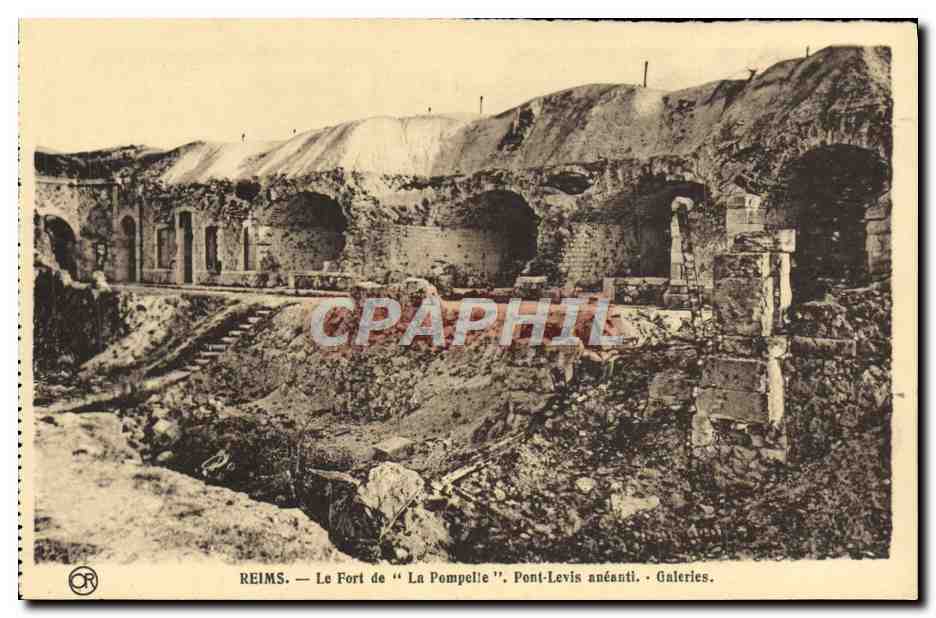 Reims — Le Fort de "La Pompelle", Pont-Levis anéanti — Galeries