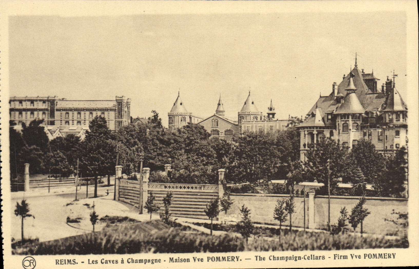 CPA Reims Les Gaves A Champagne Maison Vve Pommery 