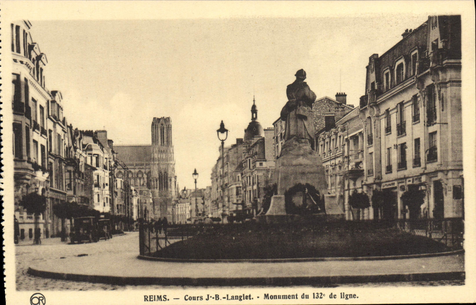 Reims — Cours J.-B. Langlet — Monument du 132e de ligne
