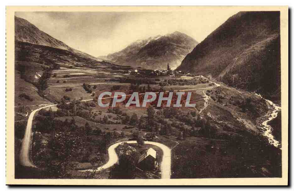 CPA Dauphine Lautaret Ses Environs Les Lacets De Villard d'Arene et la Romanche 