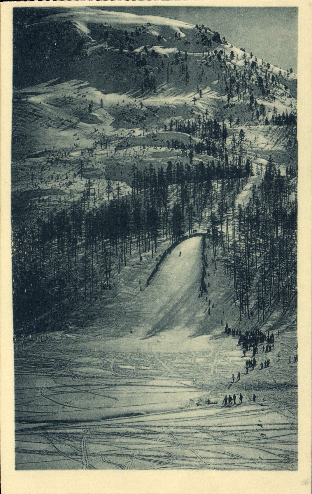 Dauphiné - LAUTARET, seine Umgebung, Col du Mont Genève (1860 m), der große Sprungturm — « Dauphiné-Paysages »