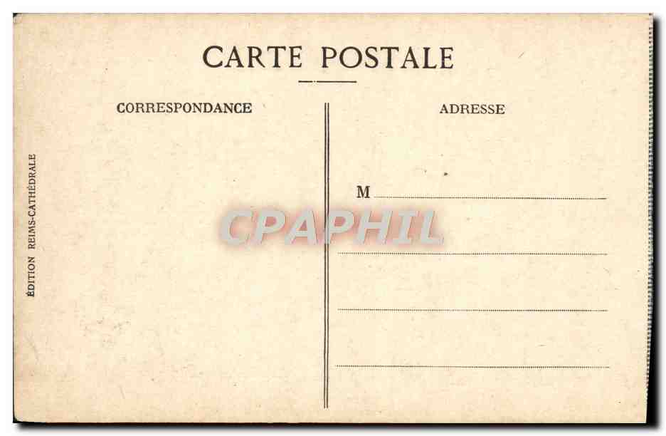 Reims — La Cathédrale — Vue de l'abside avant la guerre — Édition Reims-Cathédrale — Rückseite