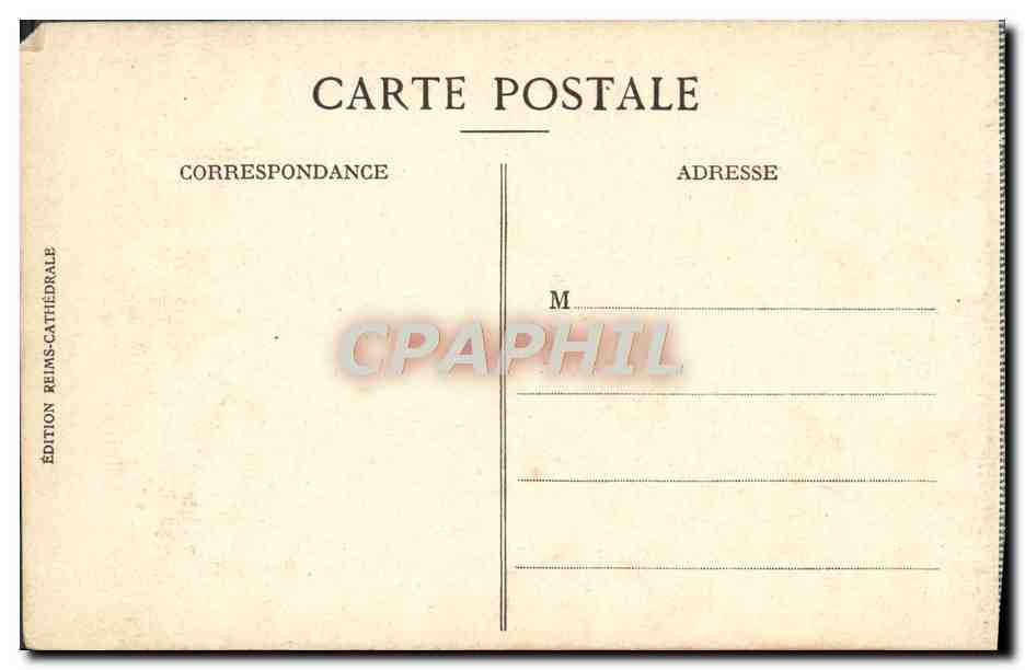 CPA Reims La Cathedrale Vue De I'Abside Apres La Guerre — Verso
