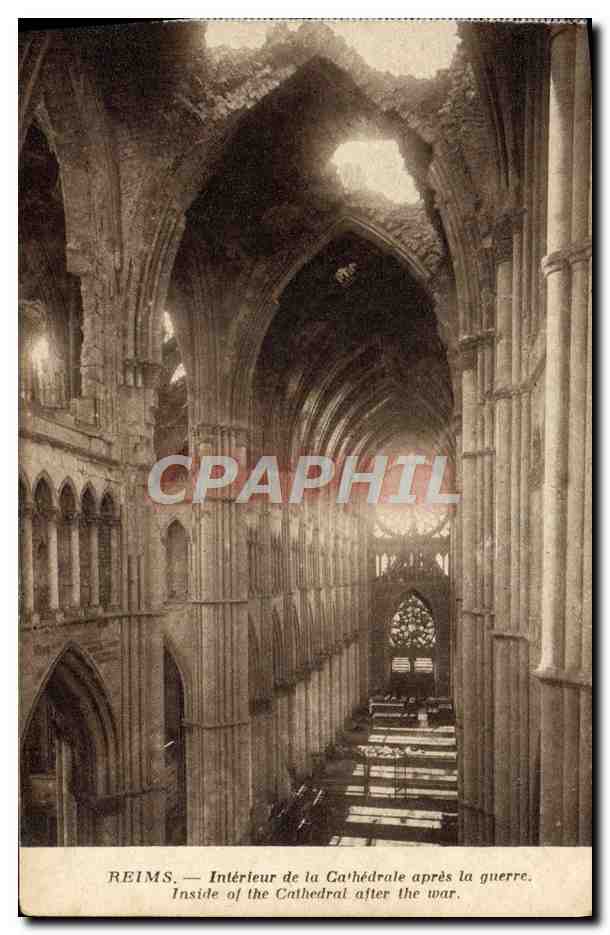 Reims — Intérieur de la Cathédrale après la guerre — Édition Reims-Cathédrale