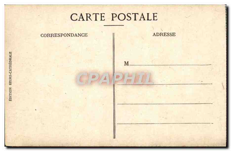 Reims — Intérieur de la Cathédrale après la guerre — Édition Reims-Cathédrale — Verso