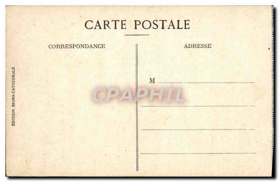 CPA Reims Apres La Guerre Vue Prise De La Place D'Erlon Militaria — Rückseite