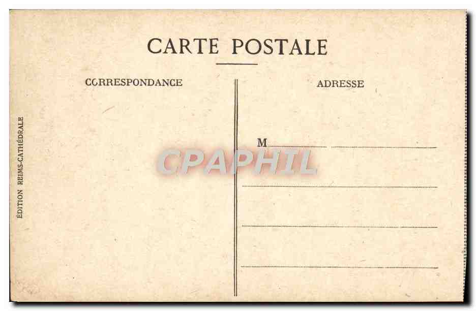 Reims — La cour du Chapitre après la guerre — Édition Reims-Cathédrale — Rückseite