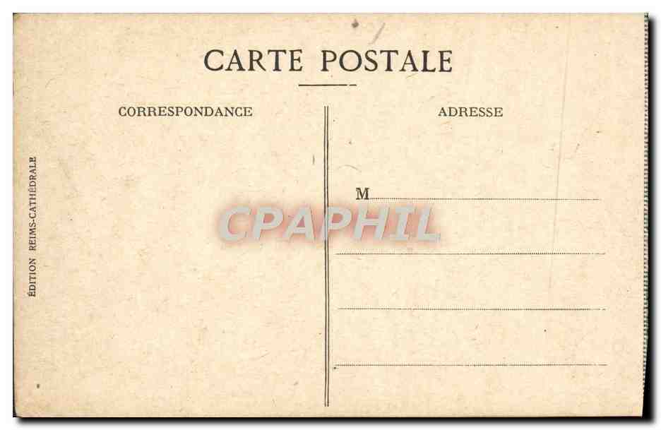 CPA Reims Apres La Guerre Rue Ceres La Maison De Colbert Militaria — Rückseite