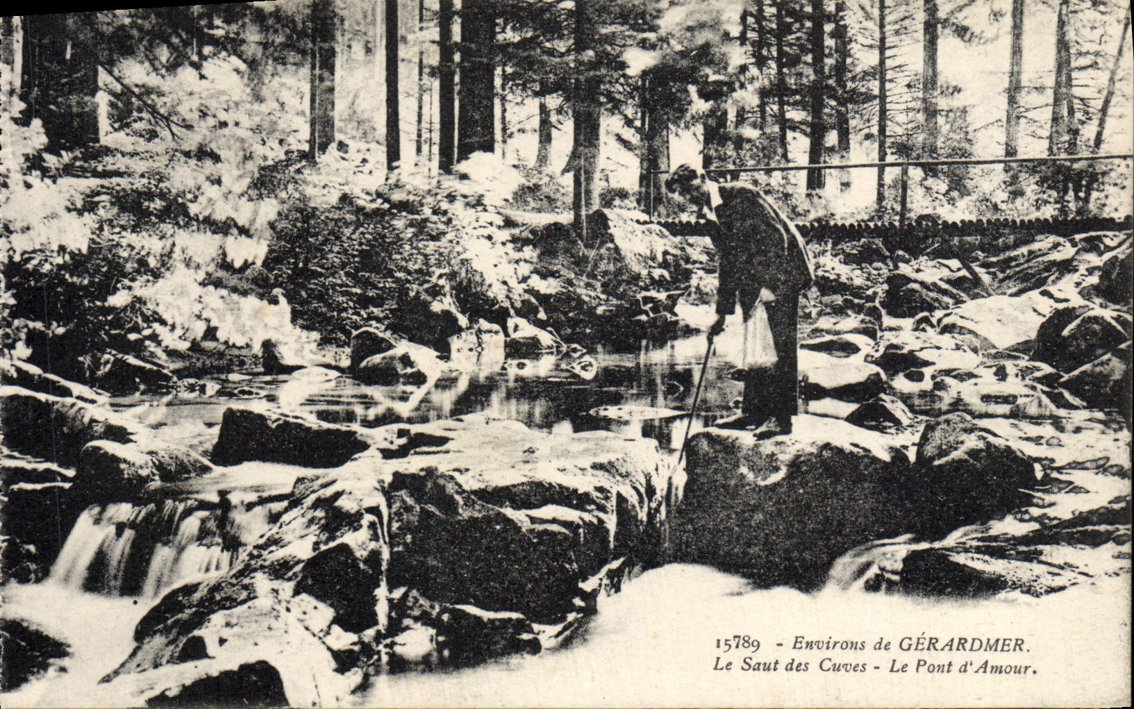 Le Saut des Curves - Le Pont d'Amour — Environs de GÉRARDMER — Cartes 'La Cigogne', Strasbourg