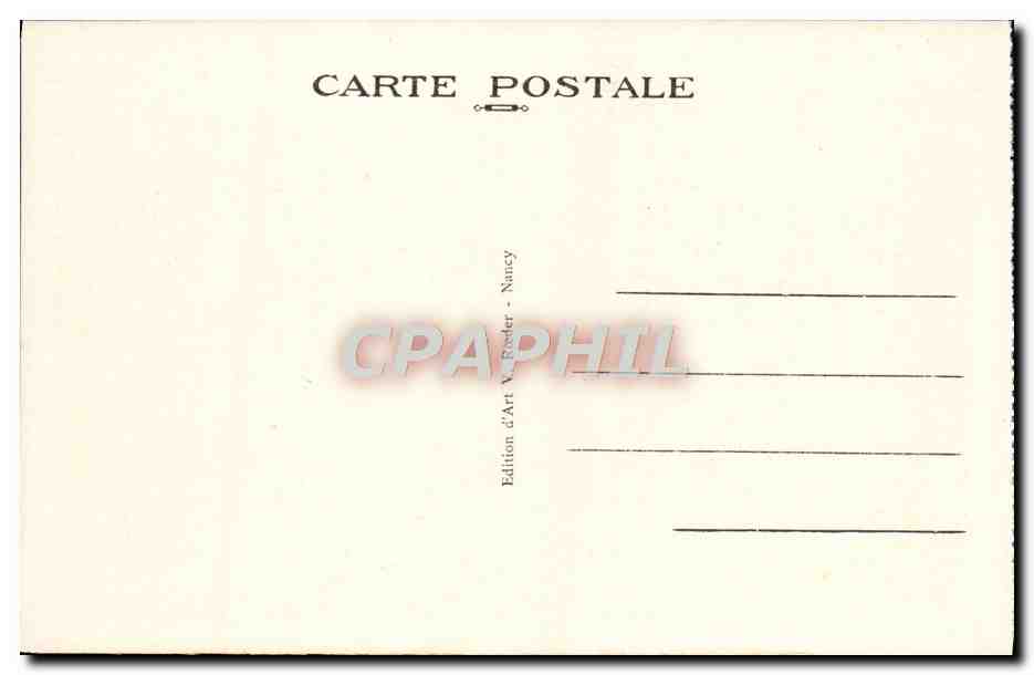 CPA Nancy Hemicycle De La Place Carriere — Verso