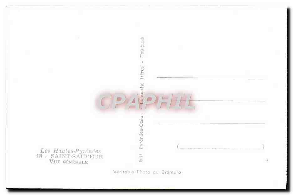 CPA Saint Sauveur Vue Generale — Verso