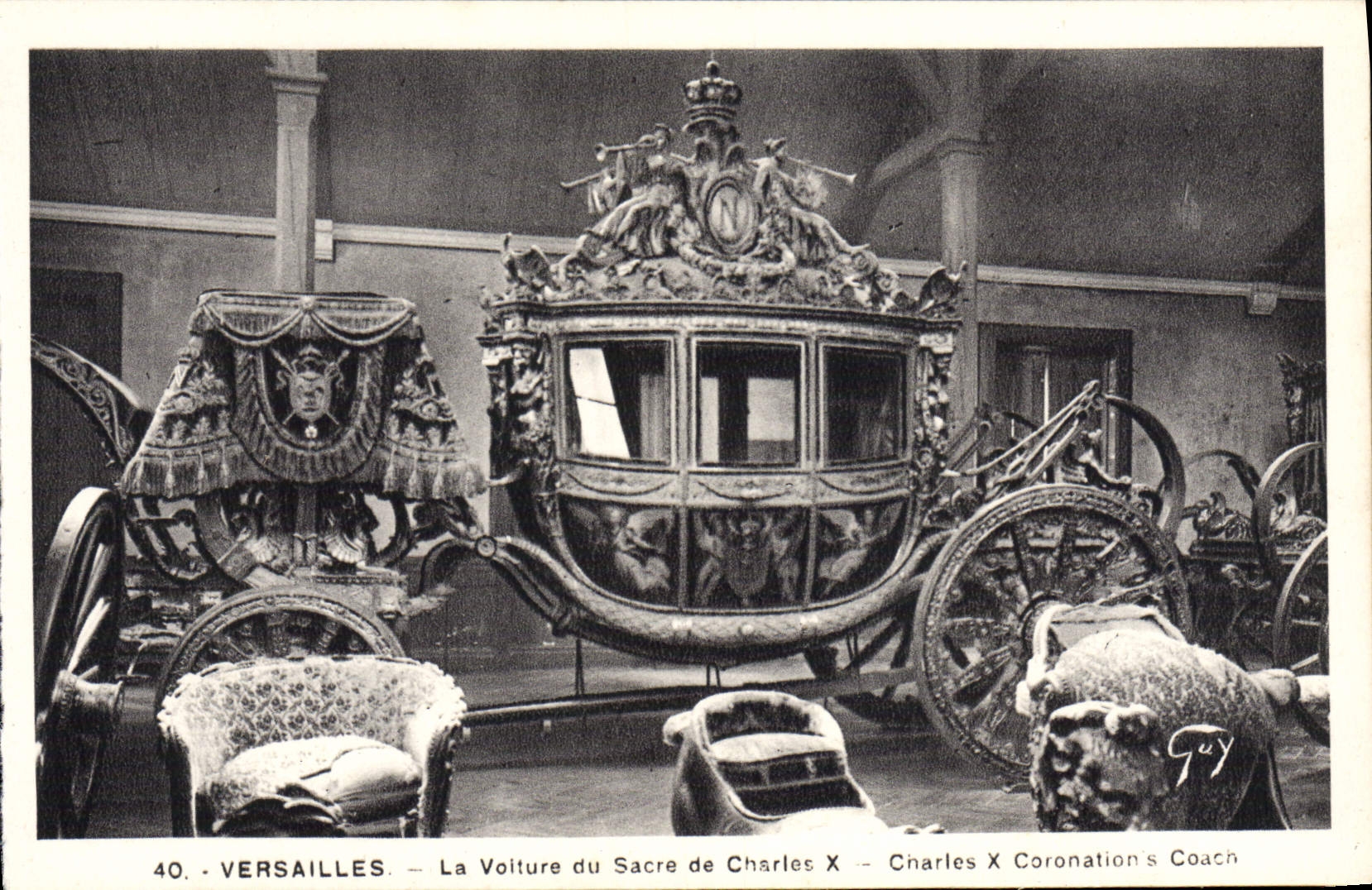 Versailles — La Voiture du Sacre de Charles X — Éditeur Guy, n°40