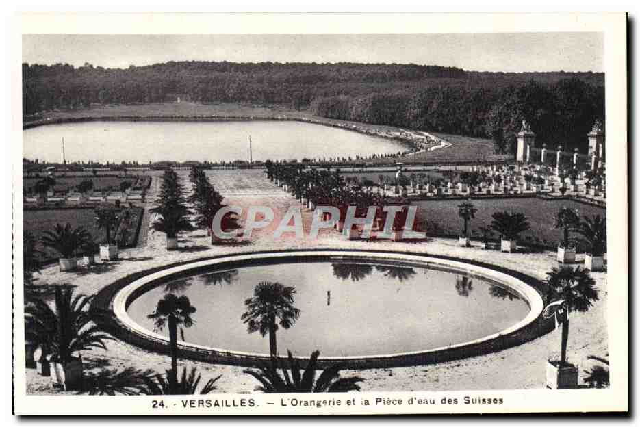 CPA Versailles L'Orangerie Et La Piece D'Eau des suisses