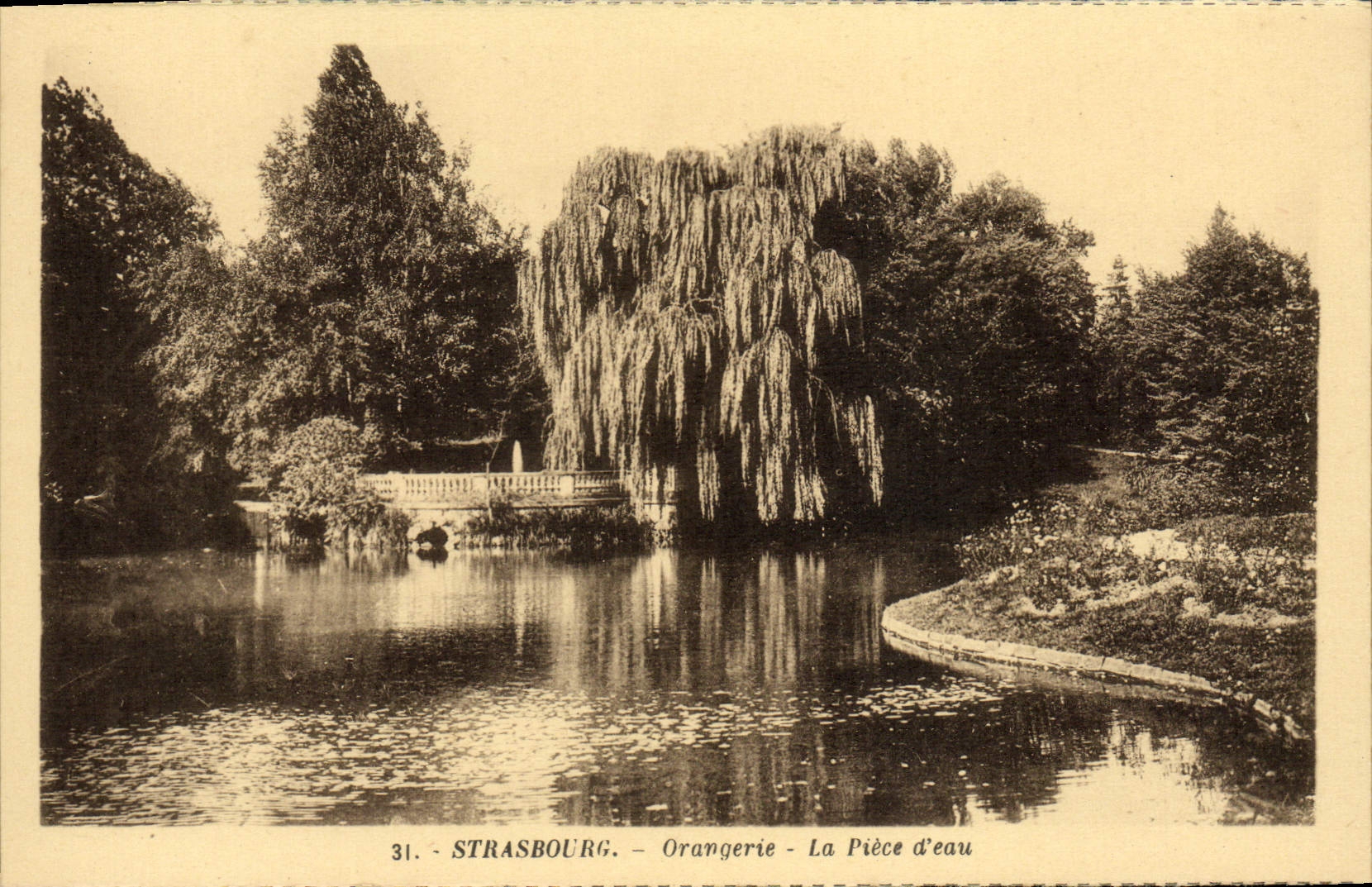CPA Strasbourg Orangerie La Piece D'Eau