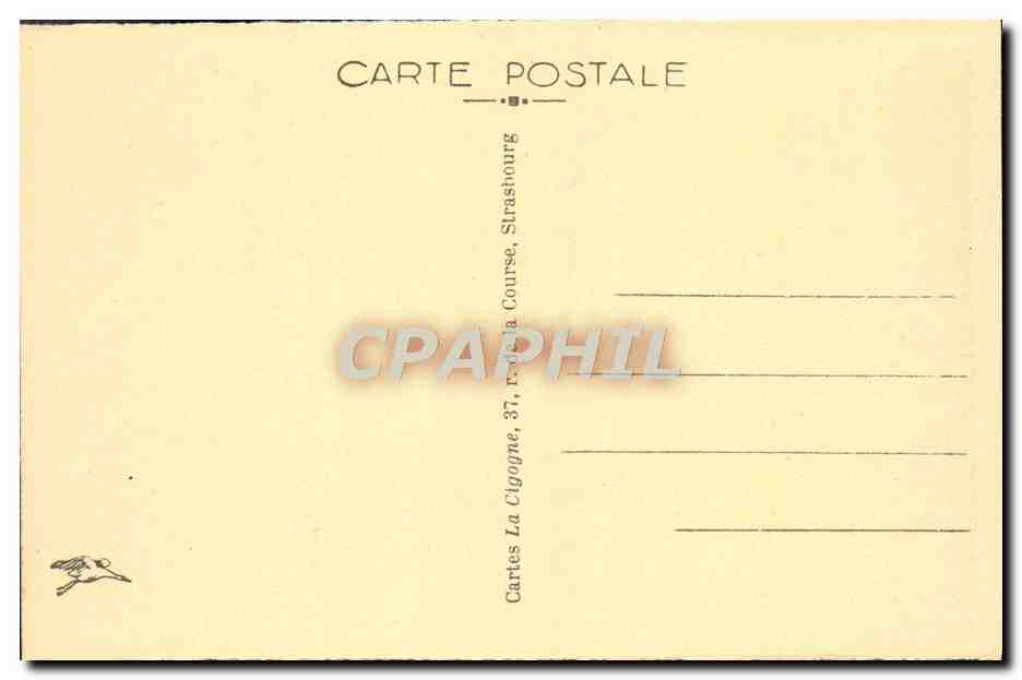 CPA Strasbourg Pont du Rhin Tramway — Rückseite