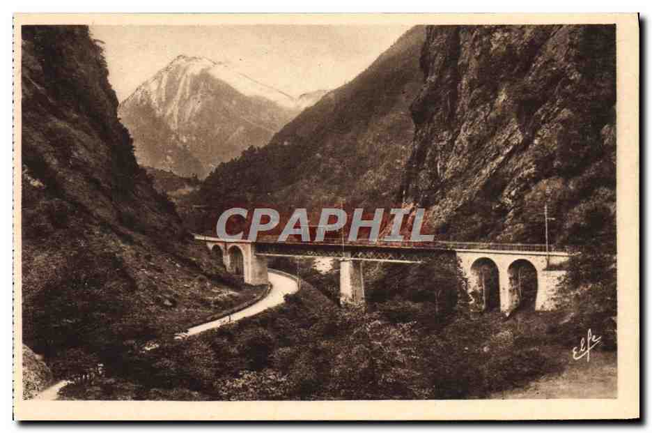 Pont de Méyabat et le Pégüère — Cauterets — Éditions Labaouche frères, Toulouse