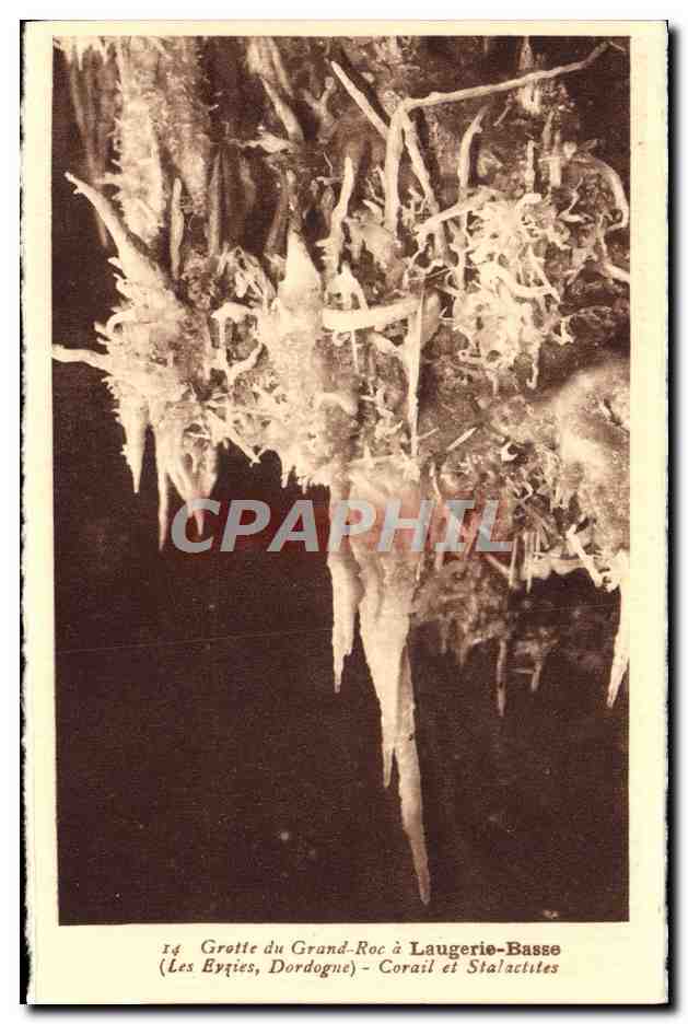 Grotte du Grand-Roc à Lauzerie-Basse — Corail et Stalactites — (Les Byzies, Dordogne)