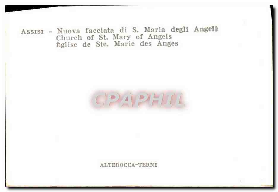 CPM Assisi Nuova facciata di S Maria degli Angeli — Rückseite