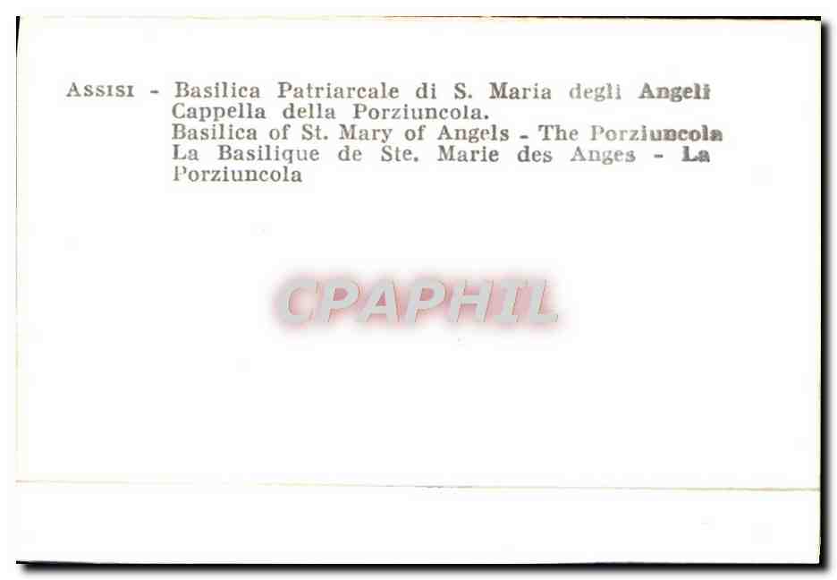 CPM Assisi Basilica patriarcale di S Maria degli Angeli — Rückseite