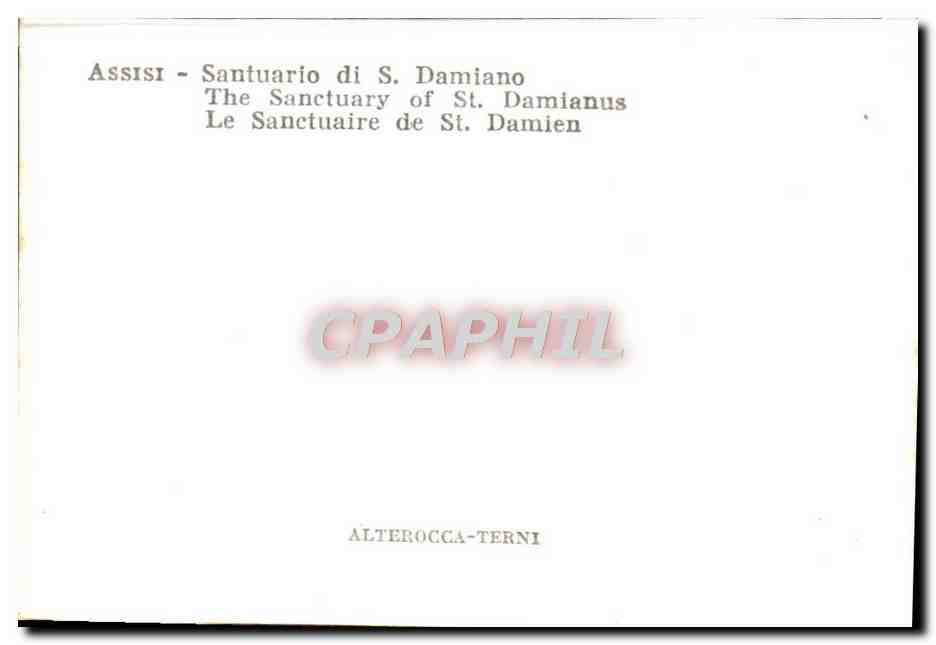 CPM Assisi Sanctuario di S Damiano — Back