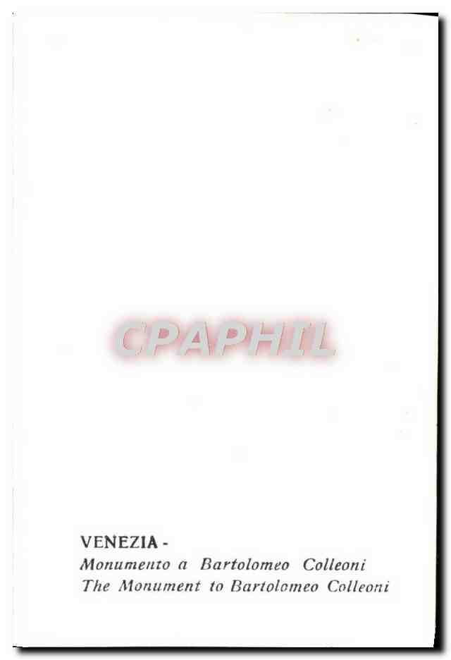 CPM Venezia Monumento a Bartolomeo Colleoni — Rückseite