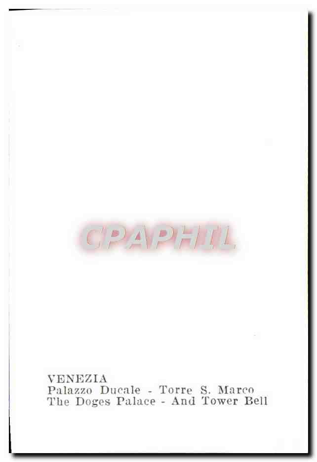 CPM Venezia Palazzo Ducale Torre S Marco — Rückseite