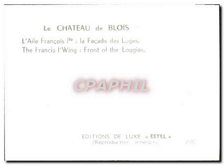 CPM Blois Chateau L'aile Francois 1er La facade des loges — Back