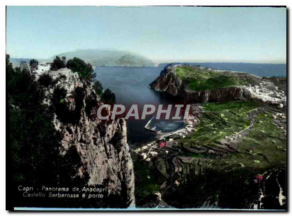 CPM Capri Panorame de Ancapri Castello Barbarosse e porto