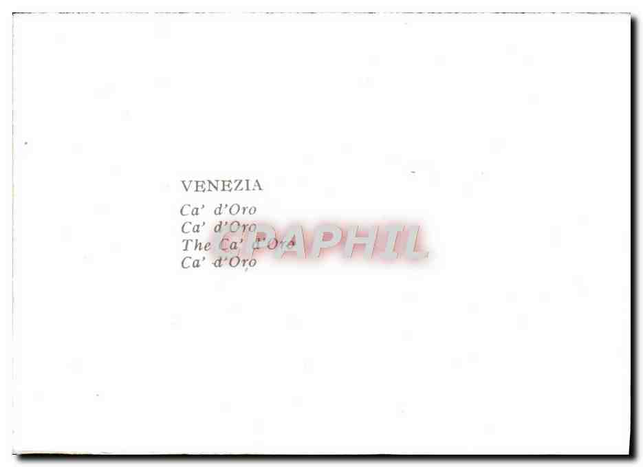 CPM Venezia Ca d'Oro — Rückseite