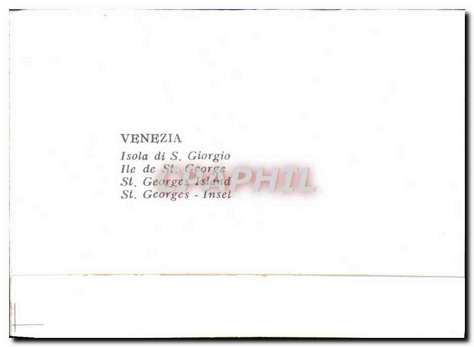 CPM Venezia Isola di S Giogio — Verso