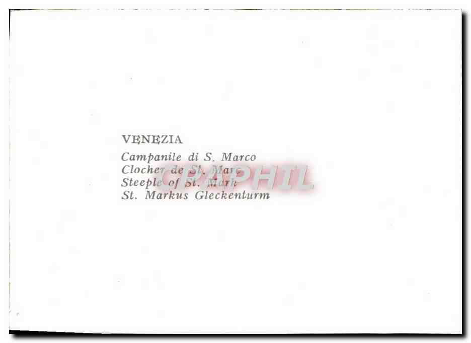 CPM Venezia Campanile di Marco — Rückseite
